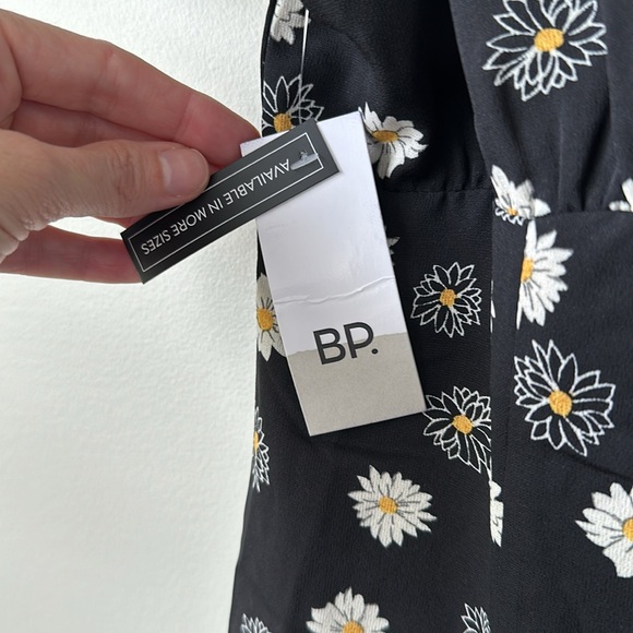 NWT BP Babydoll Mini Dress Puff Sleeve Sunflower 90's S - Picture 5 of 7